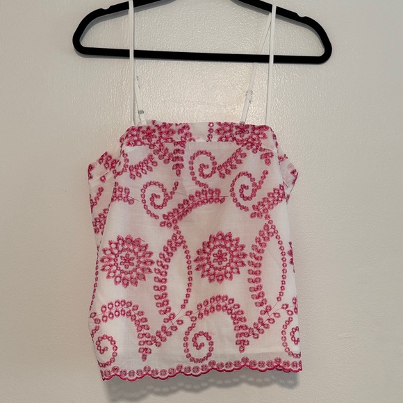 Floral Pink and White Women's Top - Picture 1 of 3